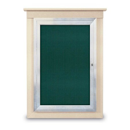 United Visual Products Single Door Enclosed Letterboard, 60"x42 UV1306TB-SATIN-BURGUN